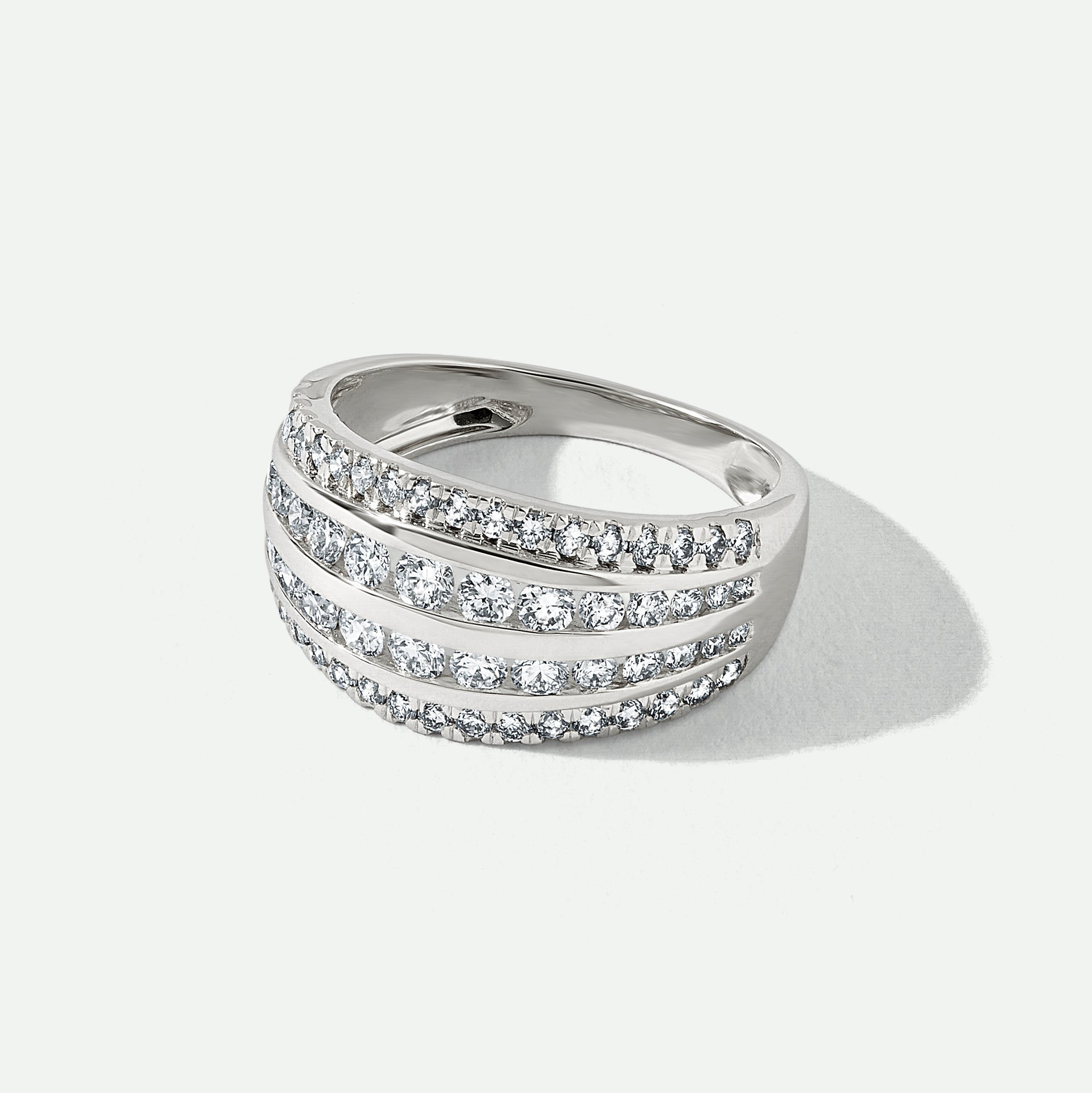 Poppy | 9ct White Gold 1.00ct tw Lab Grown Diamond Wide Band Ring