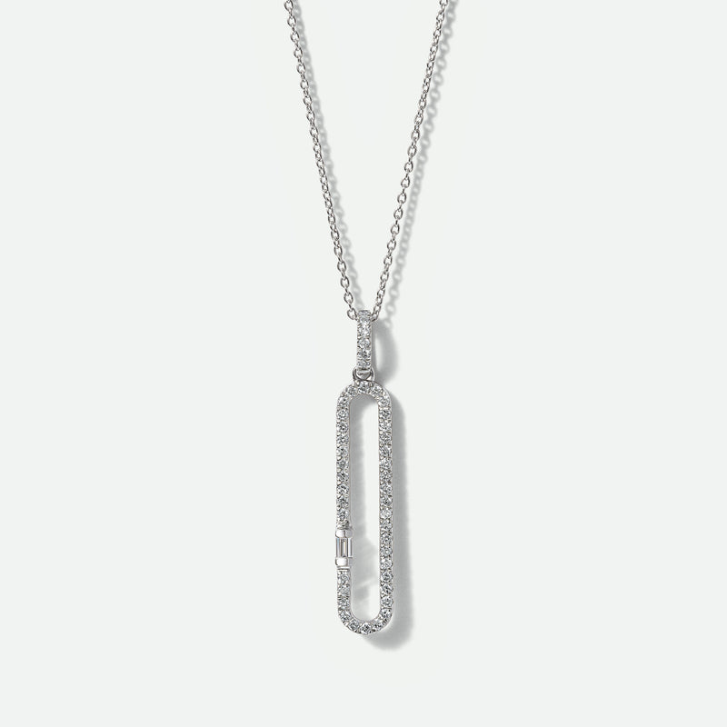 Liberty | 9ct White Gold 0.25ct tw. Lab Grown Diamond Paperclip Necklace