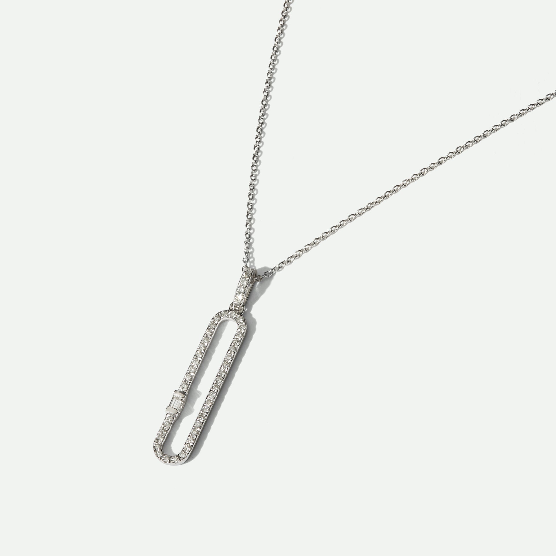 Liberty | 9ct White Gold 0.25ct tw. Lab Grown Diamond Paperclip Necklace