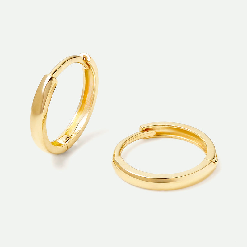 9ct Gold Classic Slim Huggie Hoop Earrings