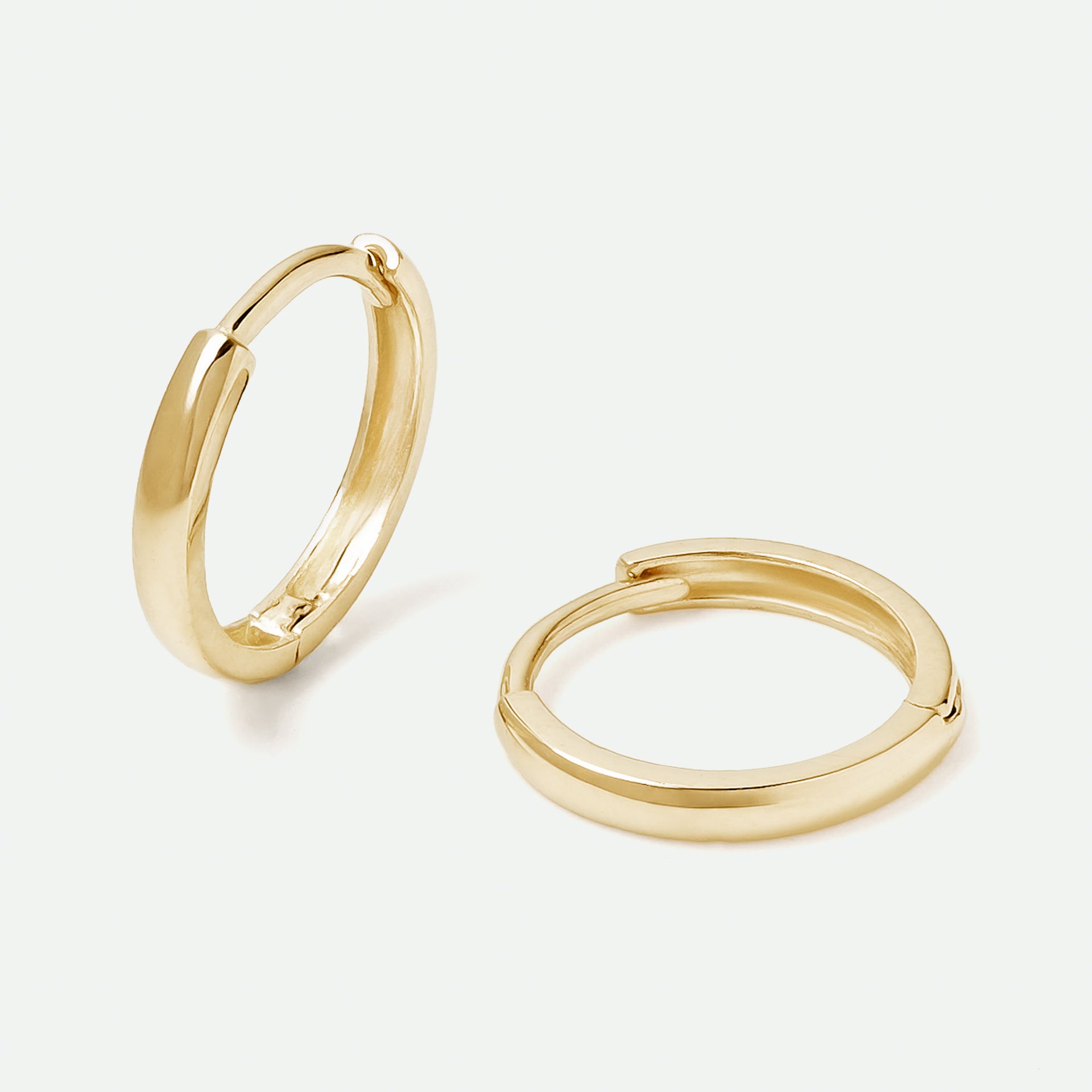 9ct Gold Classic Slim Huggie Hoop Earrings