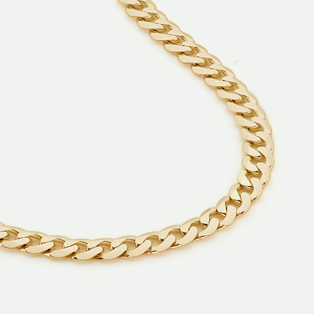 9ct Yellow Gold Solid Curb Chain Bracelet 4mm 8 inch Top Deal Steal