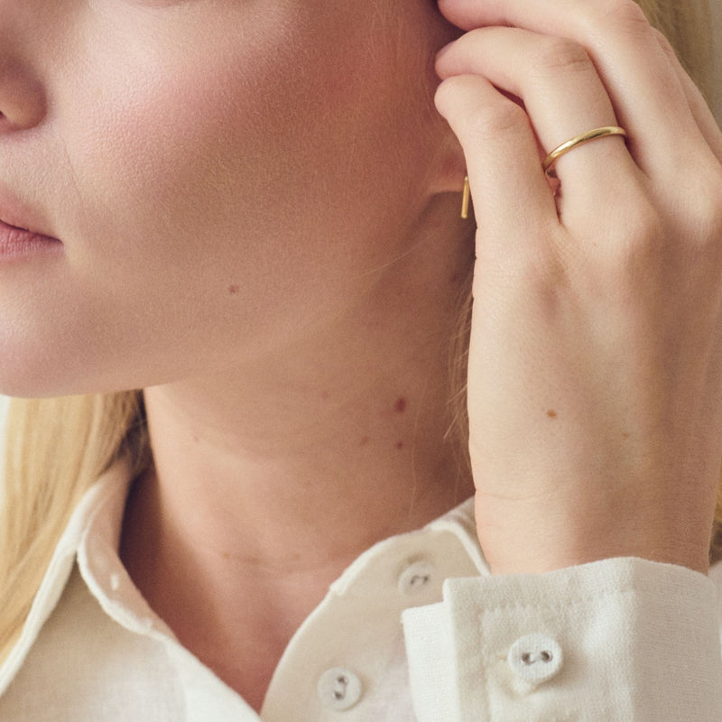 Riley | Classic 9ct Yellow Gold D-Shape Wedding Ring - 2mm