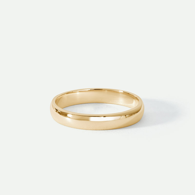 Riley | Classic 9ct Yellow Gold D-Shape Wedding Ring - 3mm