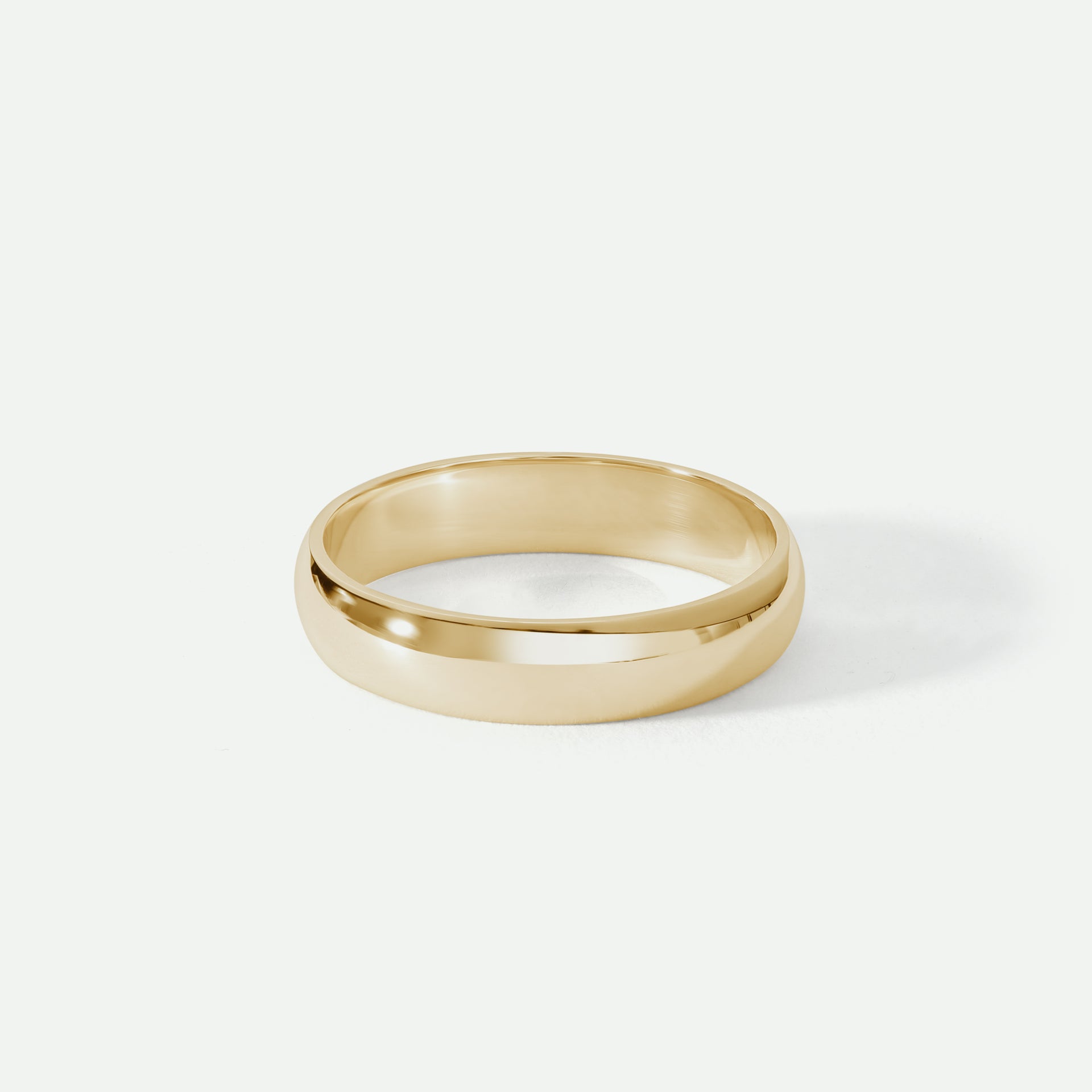 Riley | Classic 9ct Yellow Gold D-Shape Wedding Ring - 4mm