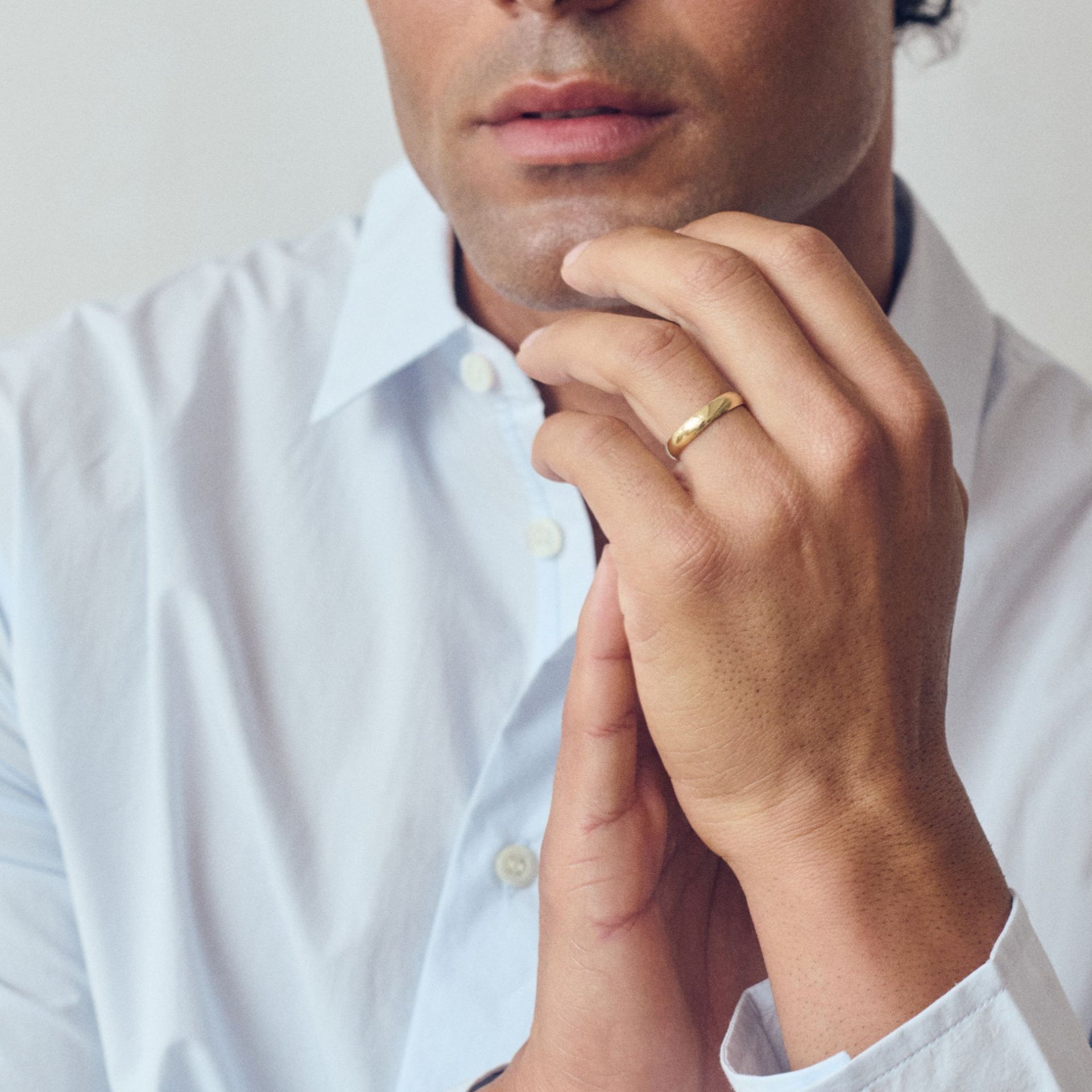 Riley | Classic 9ct Yellow Gold D-Shape Wedding Ring - 4mm