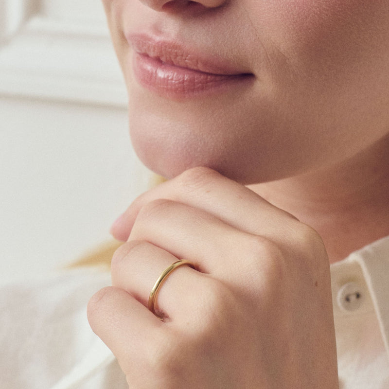 Amory | Classic 9ct Yellow Gold Court Wedding Ring - 2mm