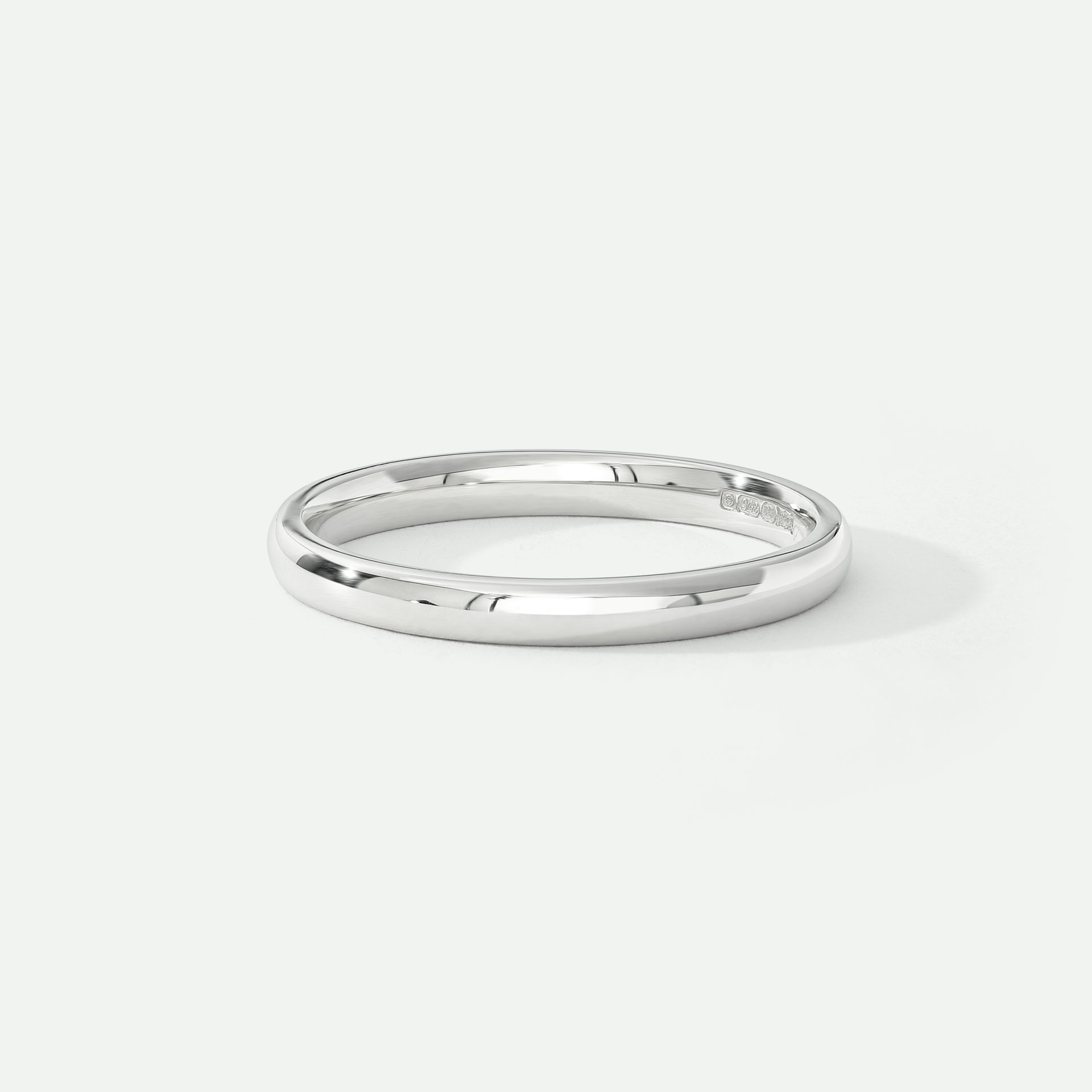 Amory | Classic 9ct White Gold Court Wedding Ring - 2mm