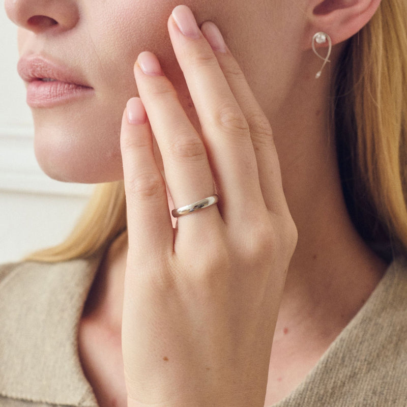 Amory | Classic 9ct White Gold Court Wedding Ring - 3mm