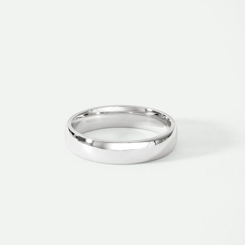 Amory | Classic 9ct White Gold Court Wedding Ring - 4mm