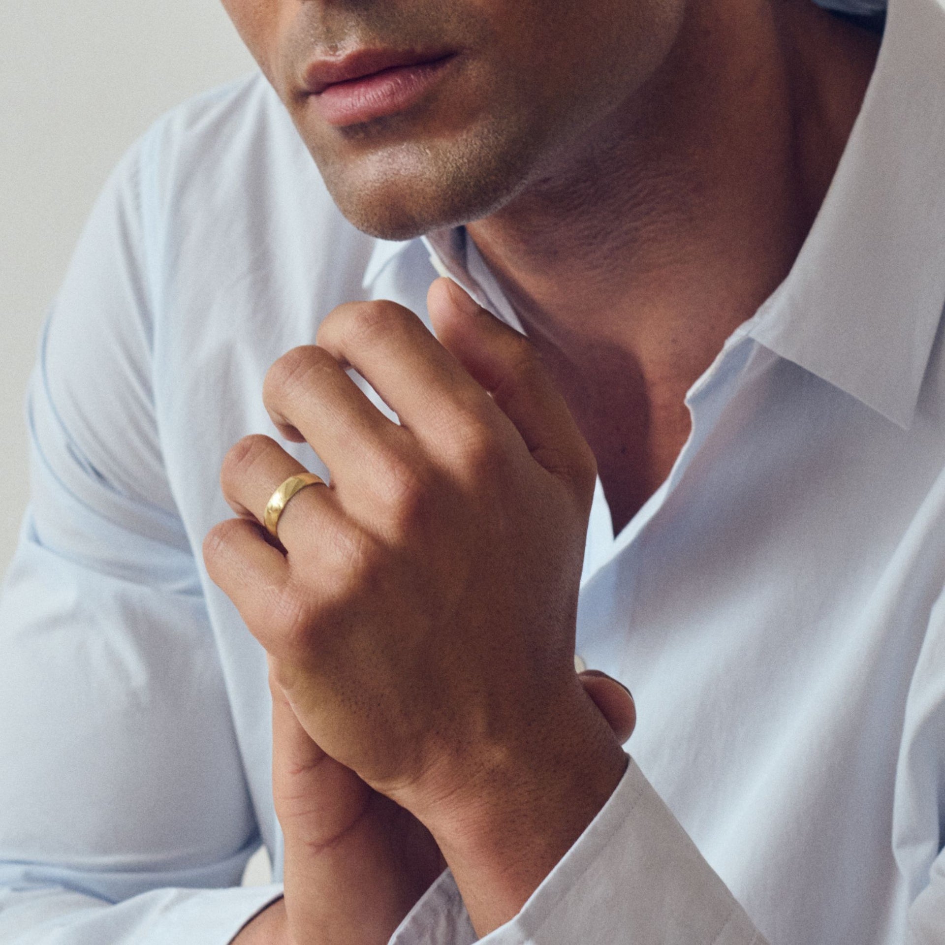 Riley | Classic 9ct Yellow Gold D-Shape Wedding Ring - 5mm