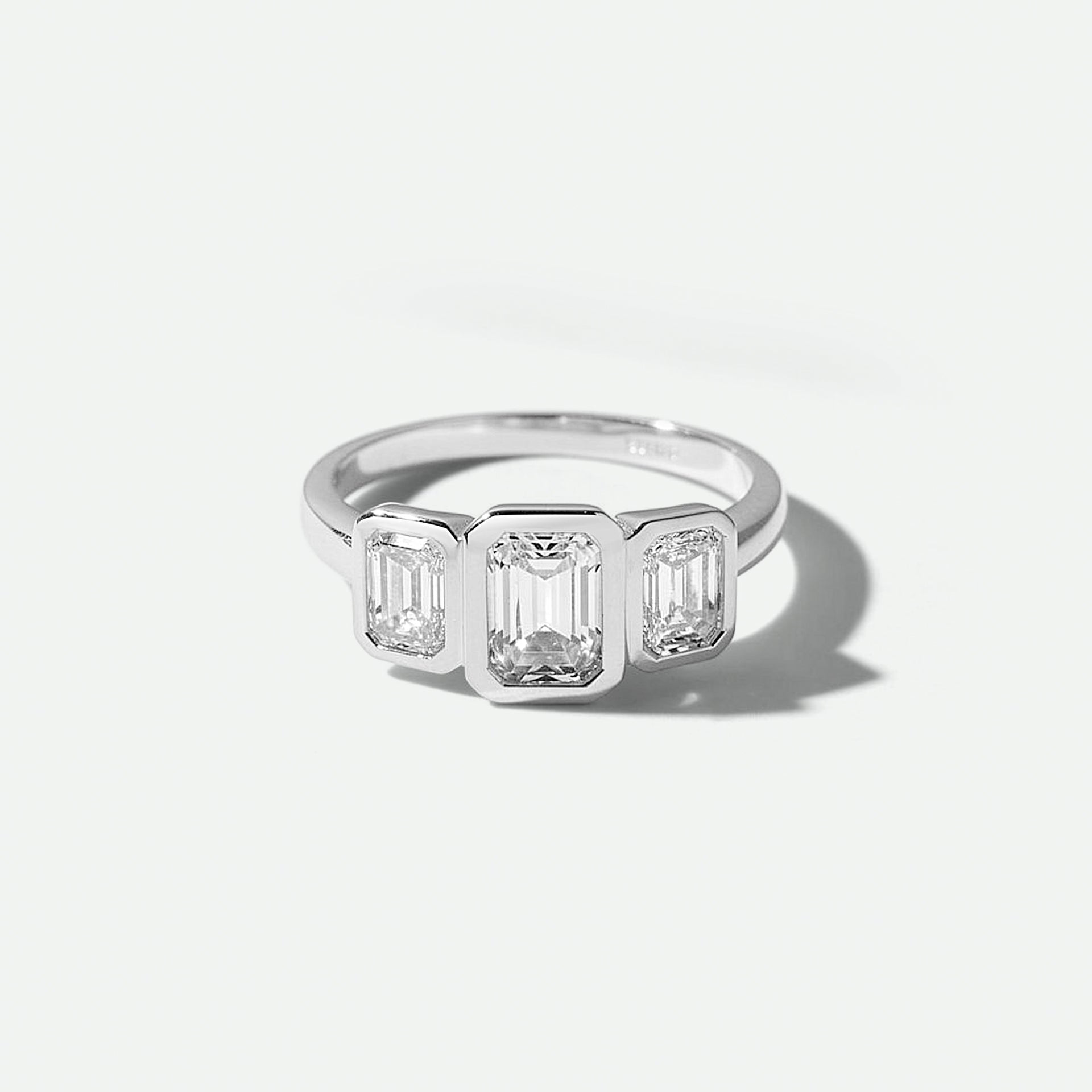 Eliza | 9ct White Gold 2ct tw. Lab Grown Diamond Trilogy Ring