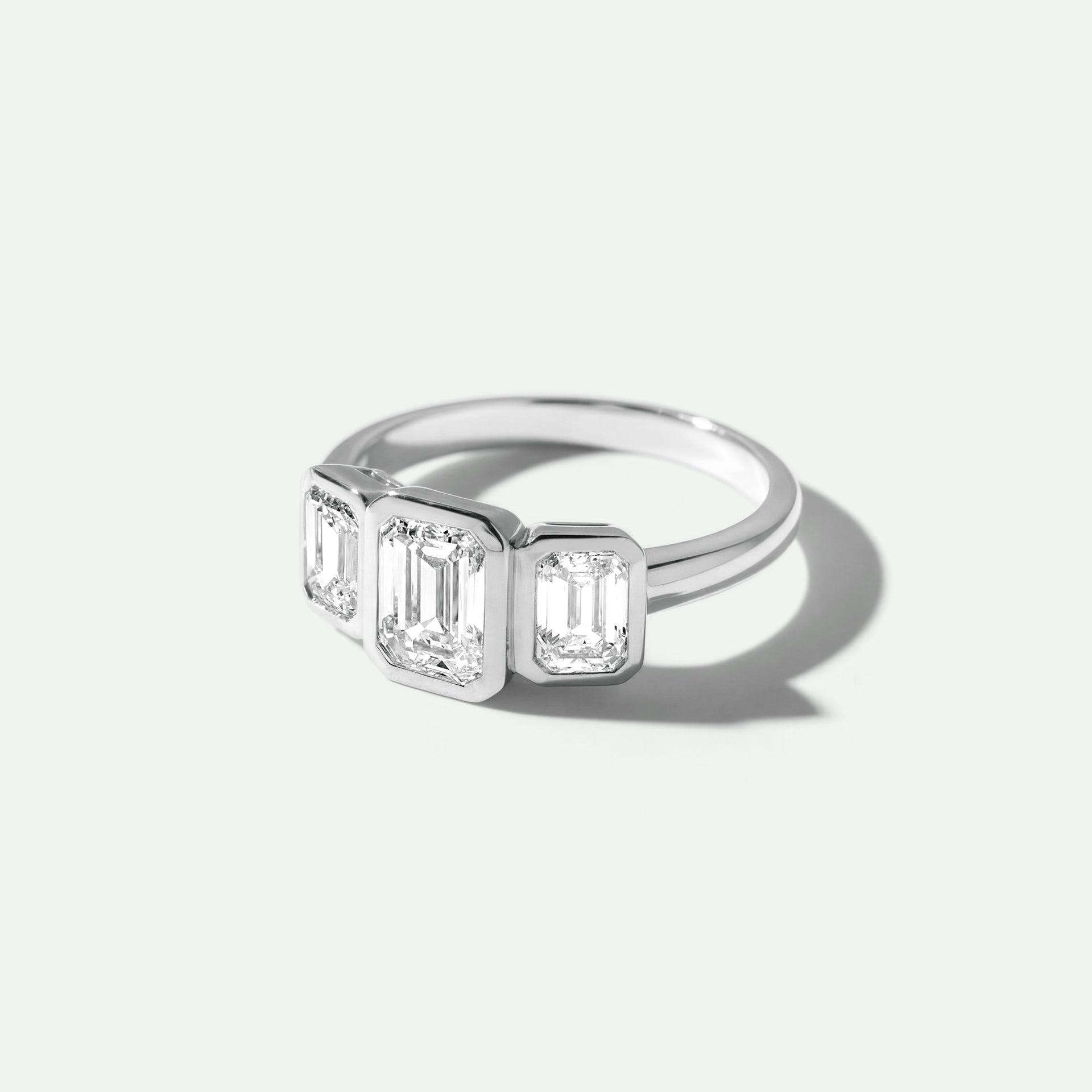 Eliza | 9ct White Gold 2ct tw. Lab Grown Diamond Trilogy Ring