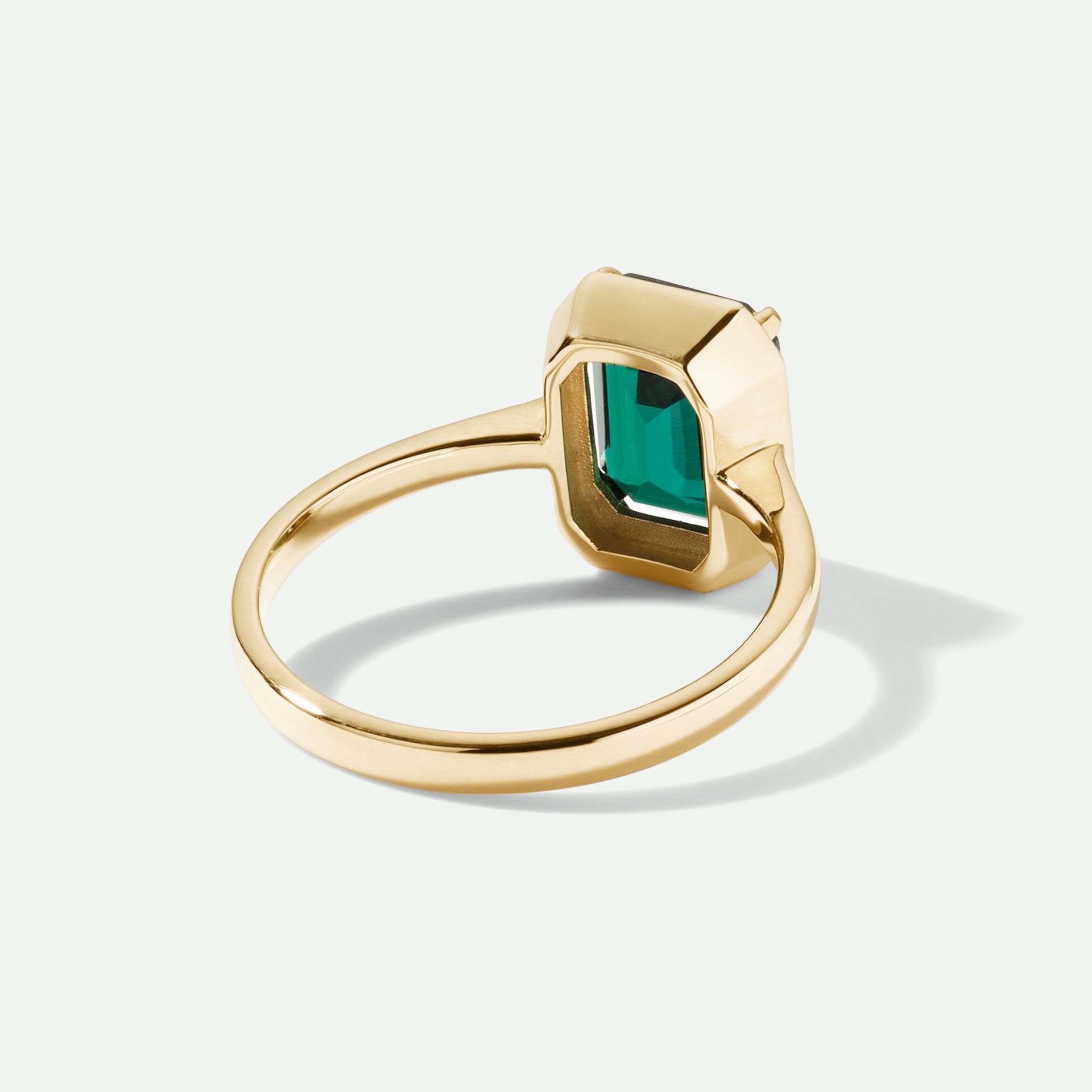 Jane | 9ct Yellow Gold Created Emerald Ring