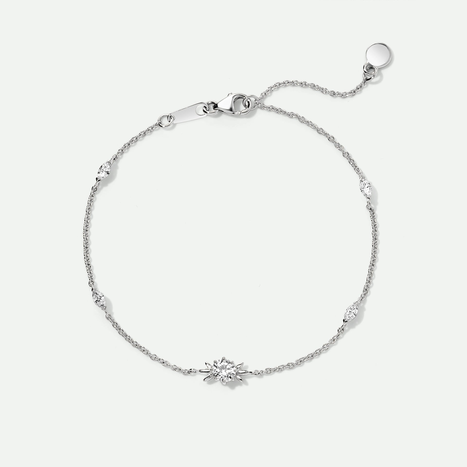 Willow Bracelet | 9ct White Gold 0.52ct tw Lab Grown Diamond Petal Bracelet
