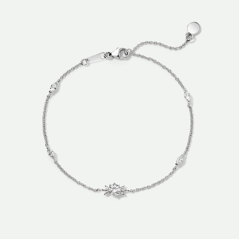 Willow Bracelet | 9ct White Gold 0.52ct tw Lab Grown Diamond Petal Bracelet