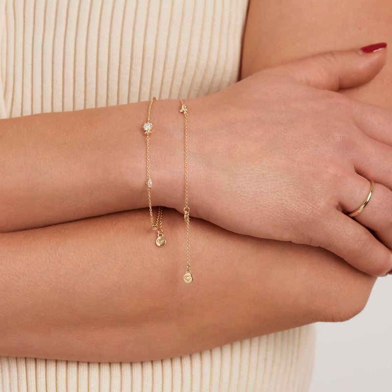 Willow Bracelet | 9ct White Gold 0.52ct tw Lab Grown Diamond Petal Bracelet