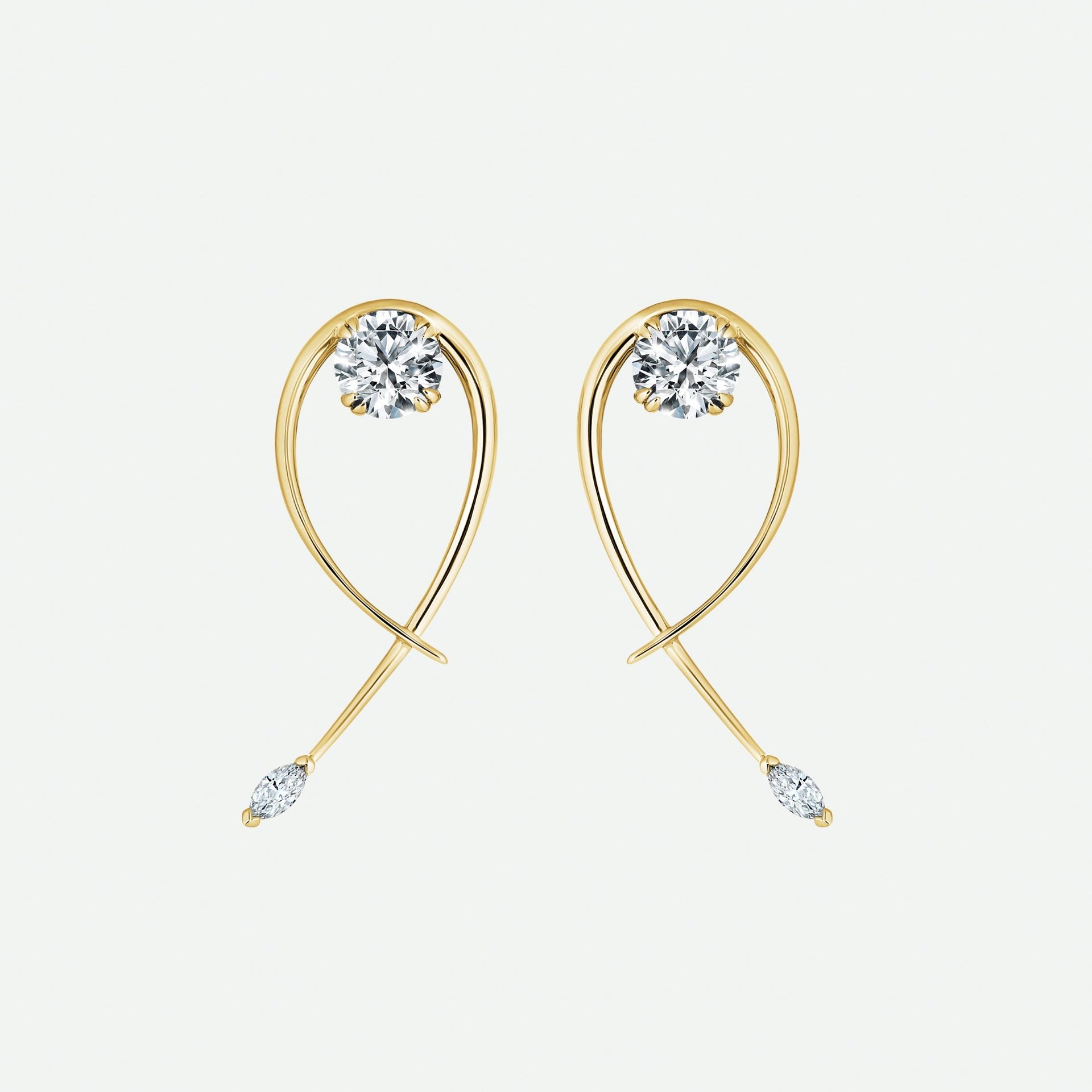 Ivy Earrings | 9ct Yellow Gold 0.55ct tw. Twist Vine Stud Earrings