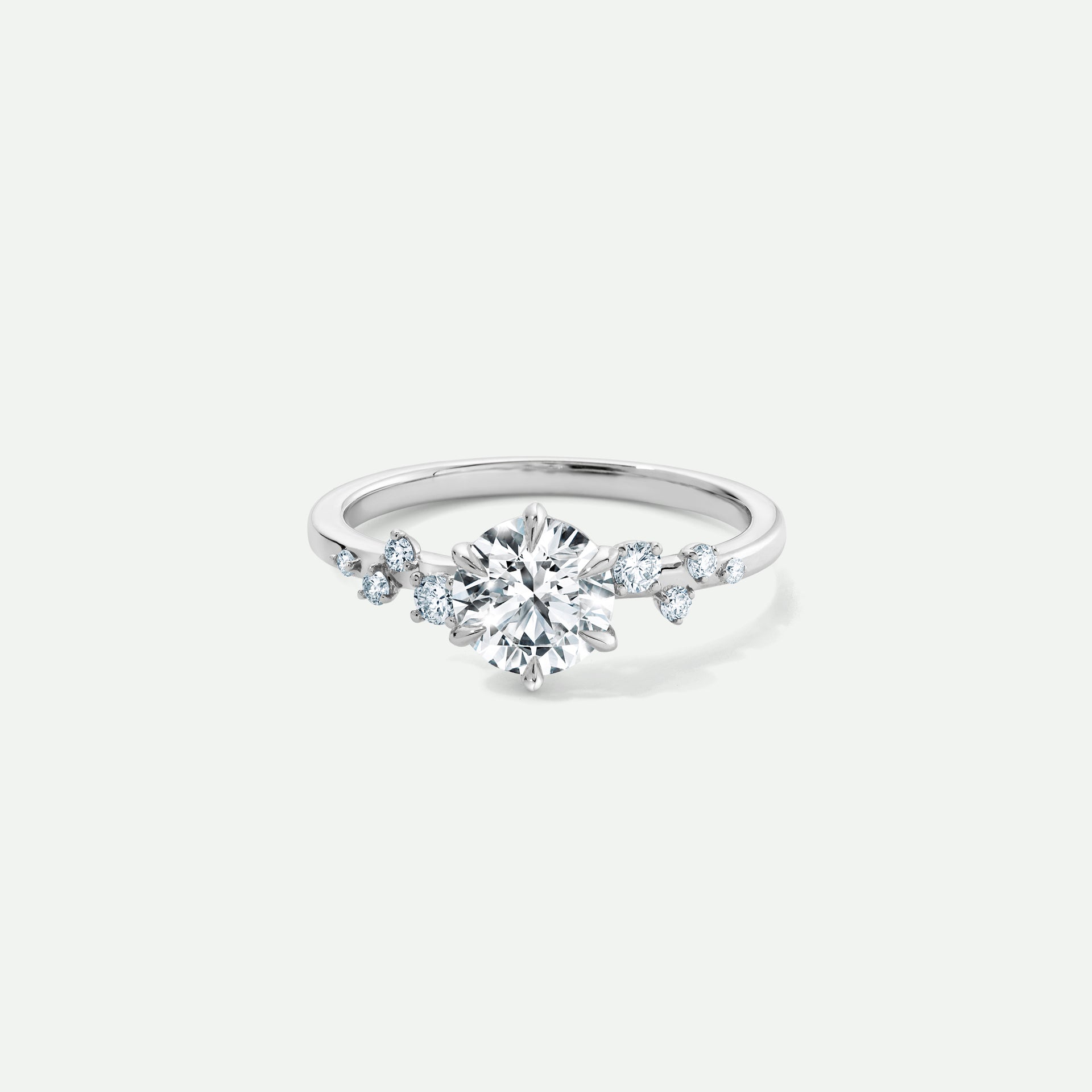 Luna | 9ct White Gold 1.13ct tw. Lab Grown Diamond Scatter Engagement Ring