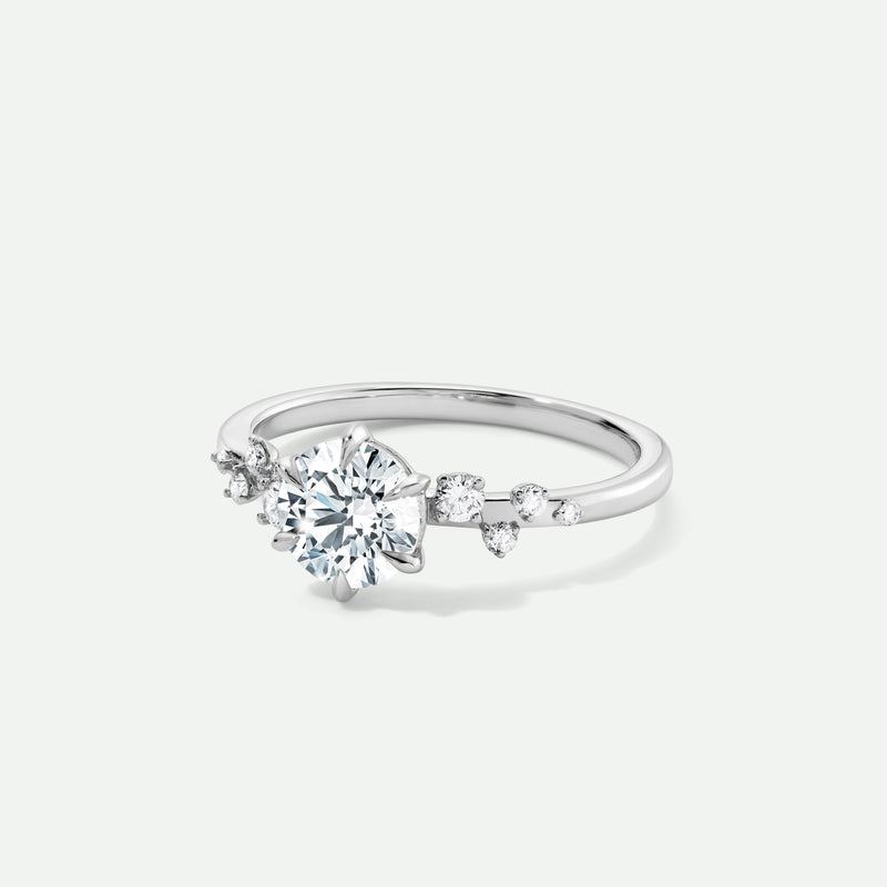 Luna | 9ct White Gold 1.13ct tw. Lab Grown Diamond Scatter Engagement Ring