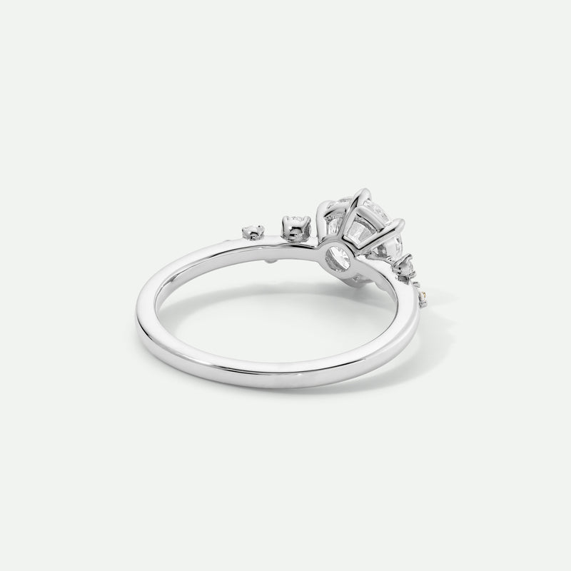 Luna | 9ct White Gold 1.13ct tw. Lab Grown Diamond Scatter Engagement Ring