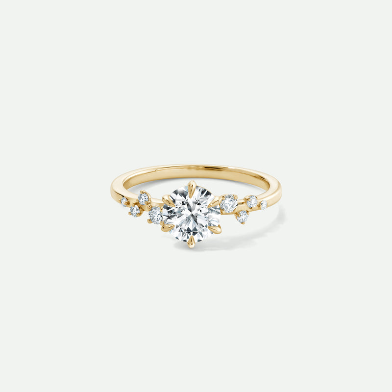 Luna | 9ct Yellow Gold 1.13ct tw. Lab Grown Diamond Scatter Engagement Ring