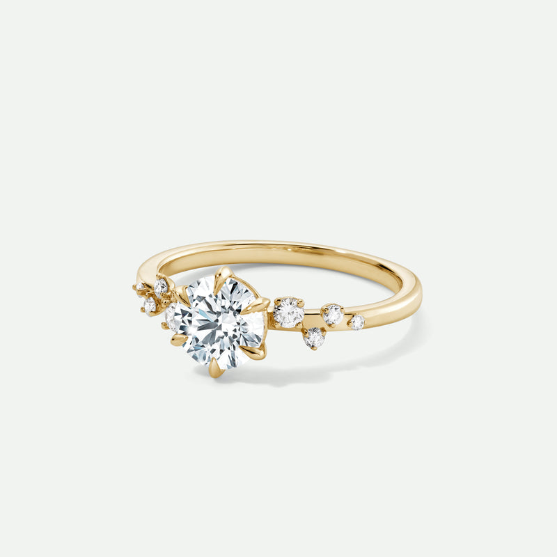 Luna | 9ct Yellow Gold 1.13ct tw. Lab Grown Diamond Scatter Engagement Ring