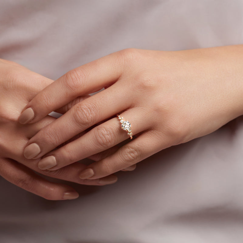 Luna | 9ct Yellow Gold 1.13ct tw. Lab Grown Diamond Scatter Engagement Ring