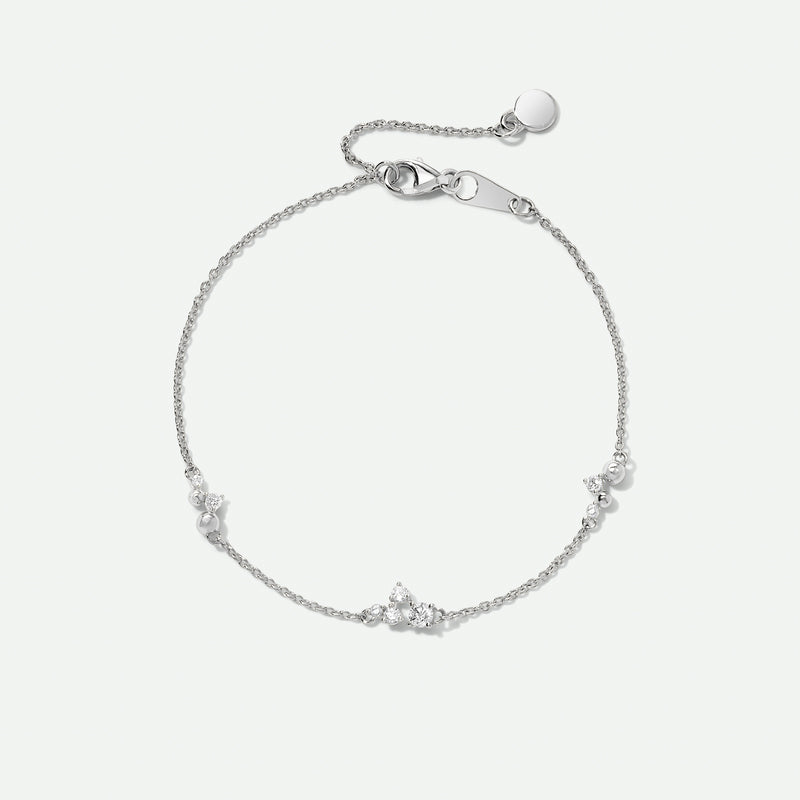 Luna Bracelet | 9ct White Gold 0.19ct tw. Lab Grown Diamond Scatter Bracelet