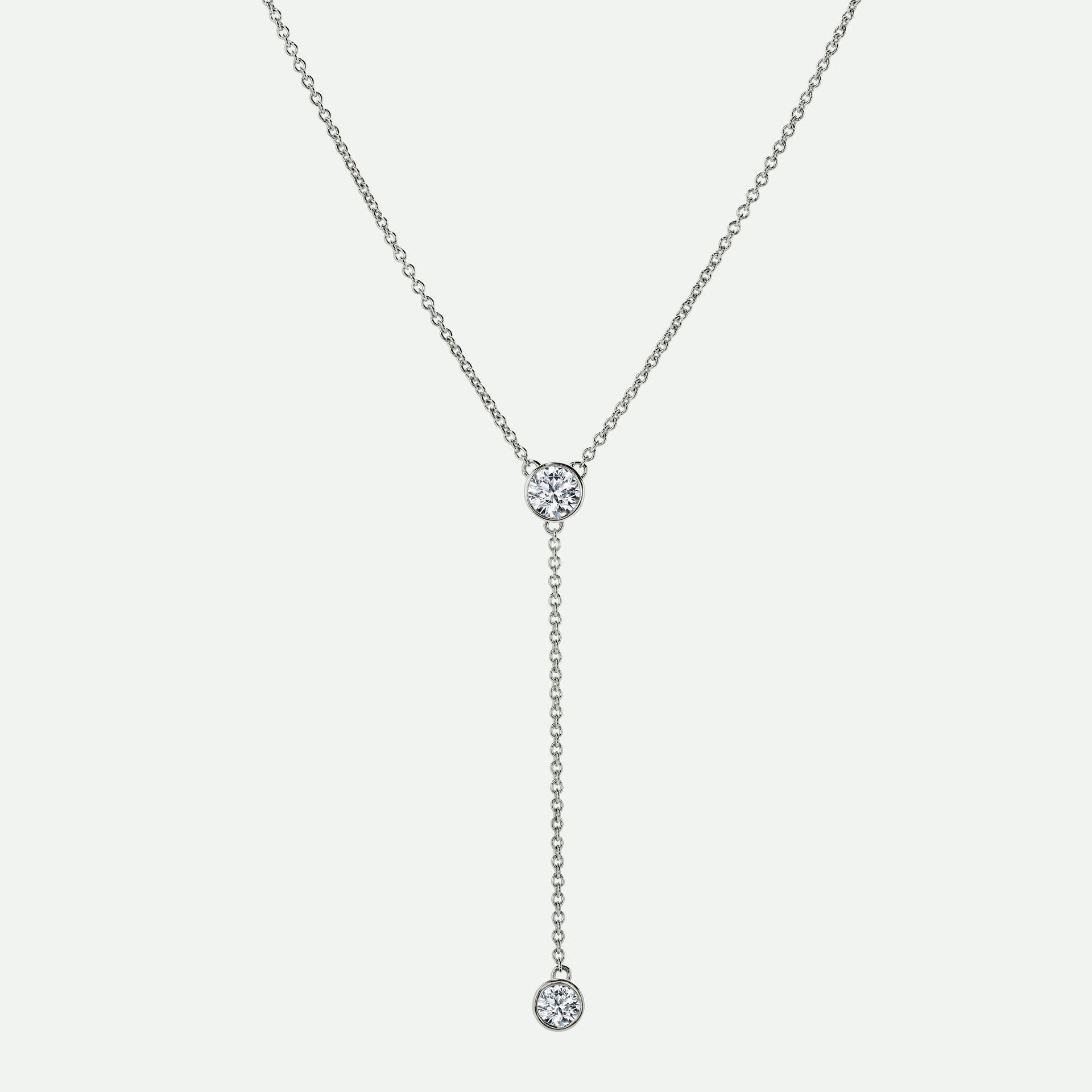 Ember | 9ct White Gold 0.50ct tw. Lab Grown Diamond Lariat 18 Inches