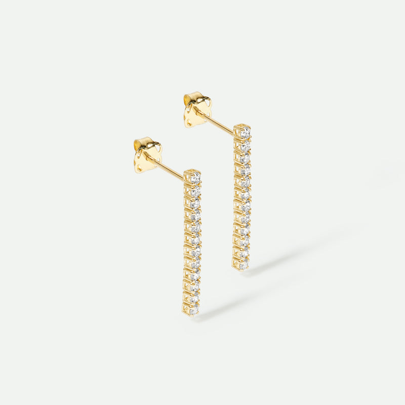 Lina | 9ct Yellow Gold 0.34ct tw. Tennis Drop Earring Studs