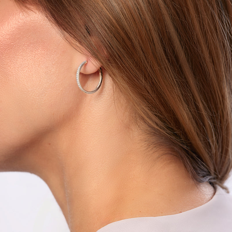 Mira | 9ct White Gold 0.20ct tw. Lab Grown Diamond Hoop