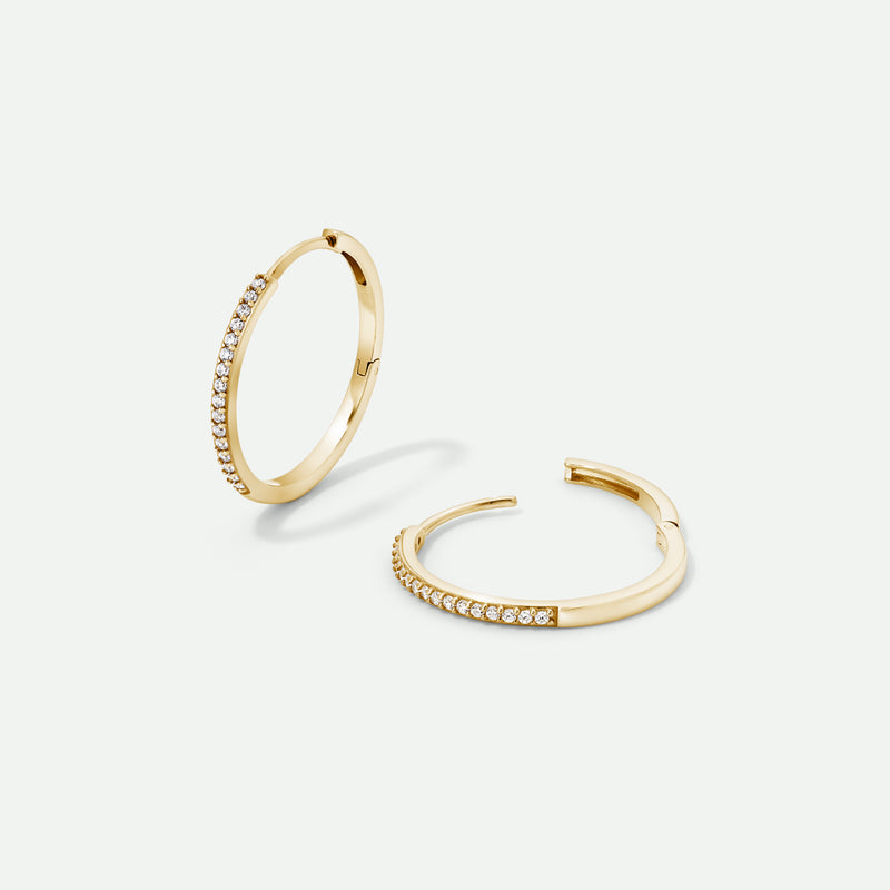 Mira | 9ct Yellow Gold 0.20ct tw. Lab Grown Diamond Hoop