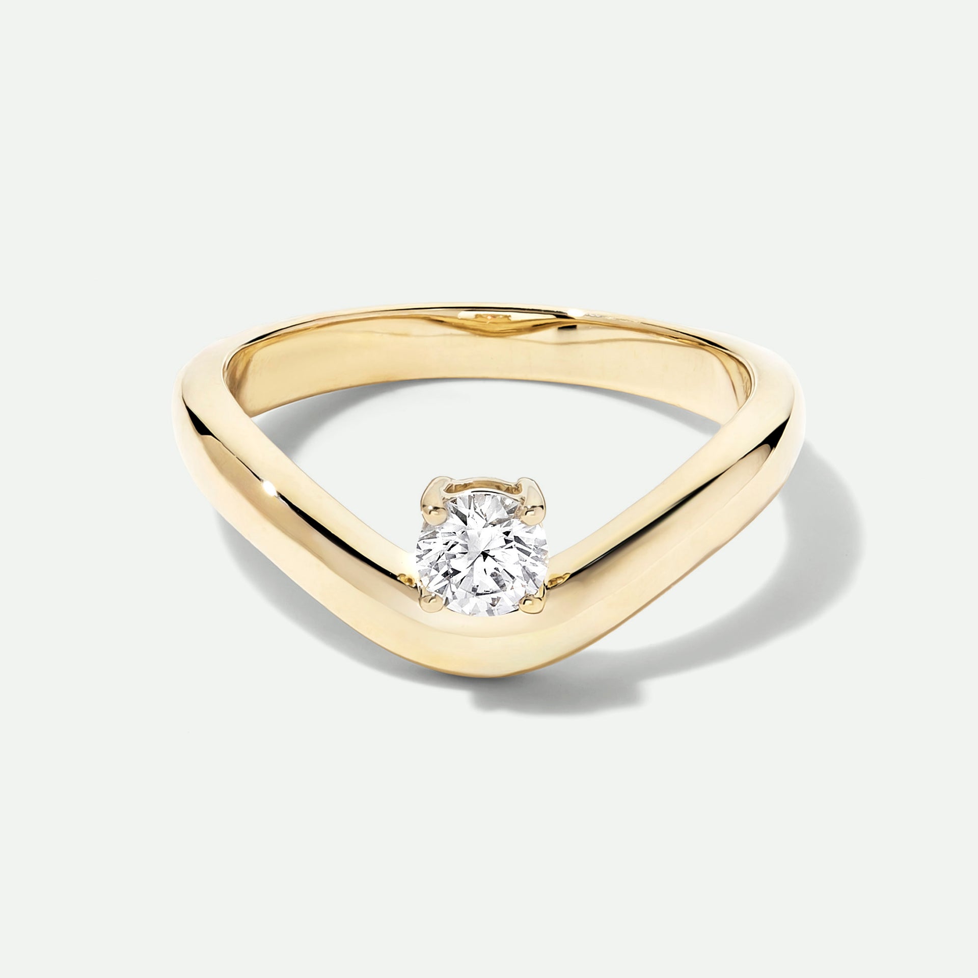 Goya | 9ct Yellow Gold 0.25ct tw. Lab Grown Diamond Floating Solitaire Band Ring