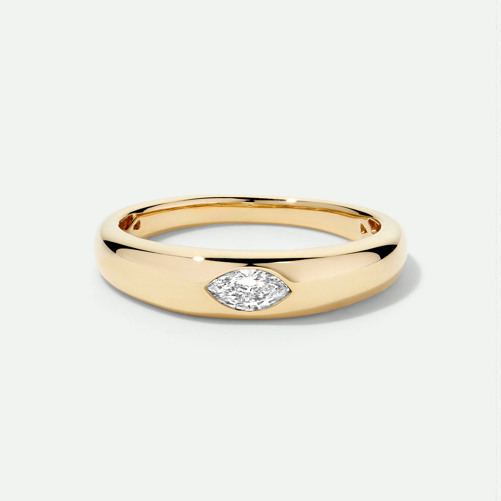 Zara |9ct Yellow Gold 0.15ct tw. Lab Grown Diamond East-West Marquise Band Ring
