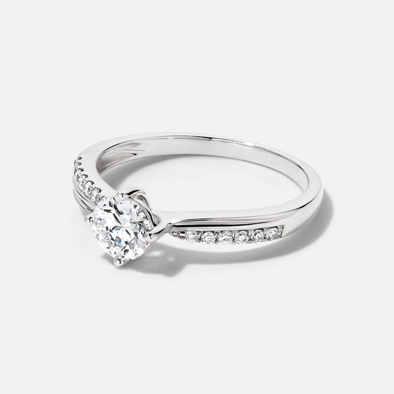 Eden| 9ct White Gold 0.60ct tw. Lab Grown Diamond Engagement Ring