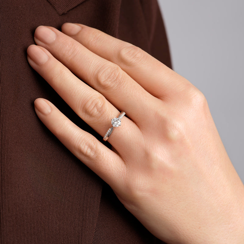 Eden| 9ct White Gold 0.60ct tw. Lab Grown Diamond Engagement Ring