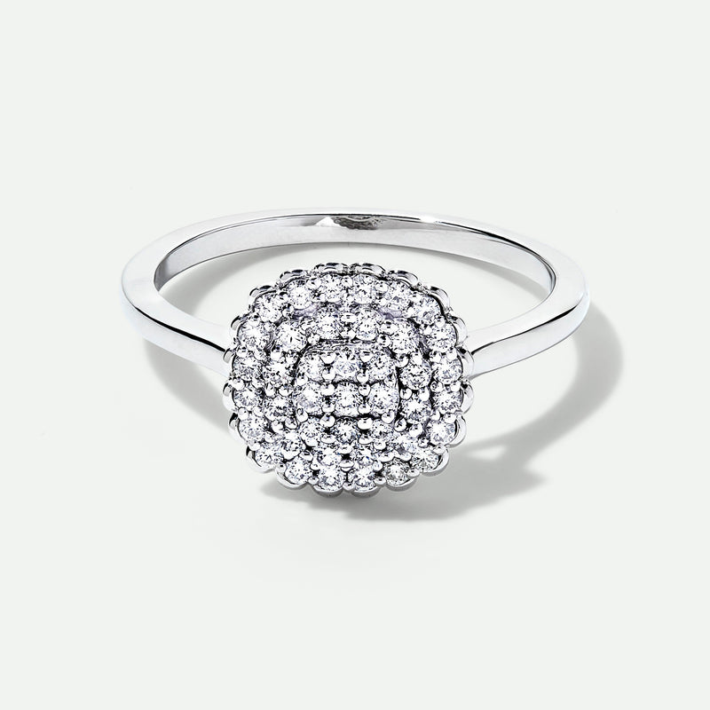 Naya | 9ct White Gold 0.37ct tw. Lab Grown Diamond Cluster Engagement Ring