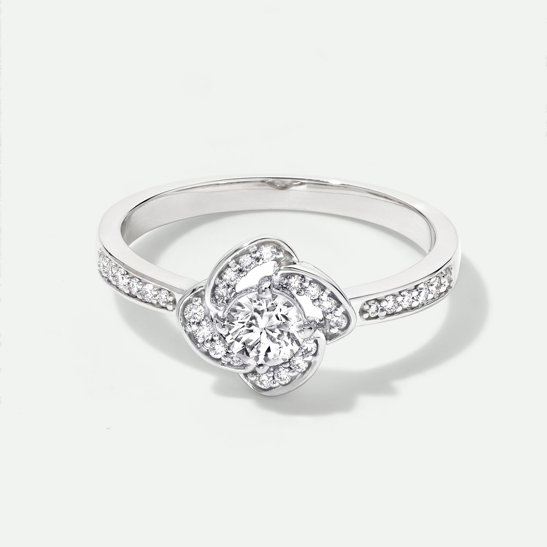 Eliana | 9ct White Gold 0.44ct tw. Lab Grown Diamond Halo Engagement Ring