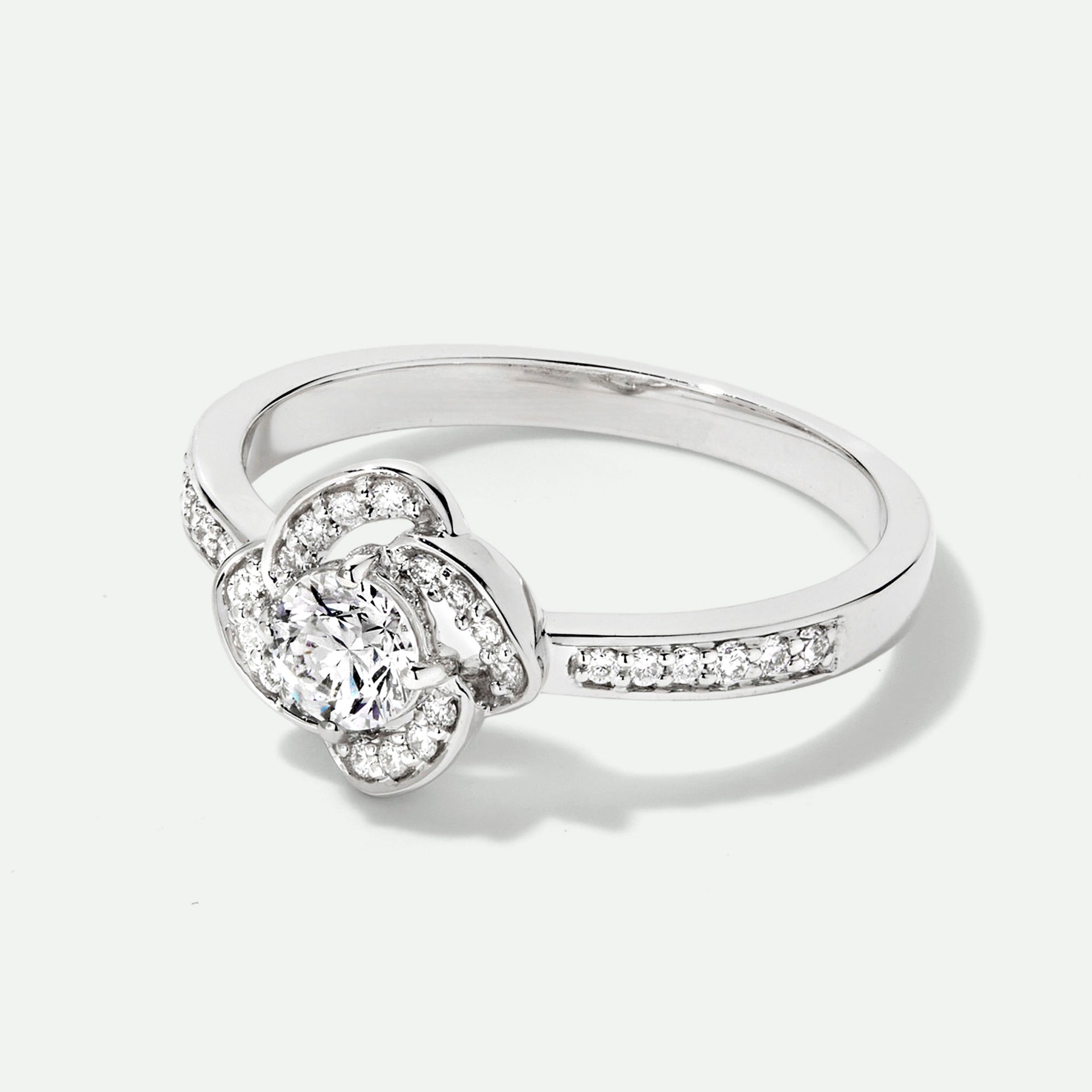 Eliana | 9ct White Gold 0.44ct tw. Lab Grown Diamond Halo Engagement Ring