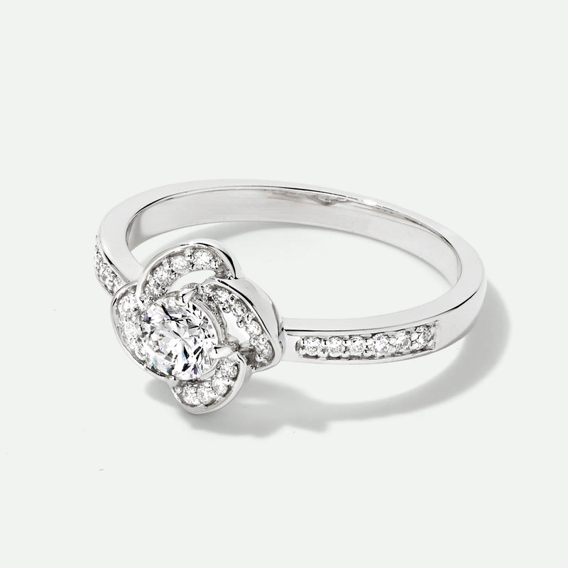 Eliana | 9ct White Gold 0.44ct tw. Lab Grown Diamond Halo Engagement Ring