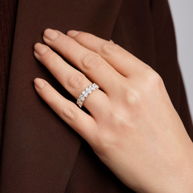 Carmen |9ct White Gold 1.69ct tw. Lab Grown Diamond Oval Seven Stone Band Ring