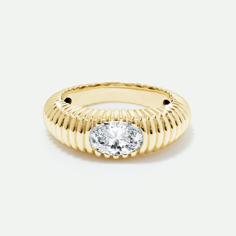 Ria | 9ct Yellow Gold 1ct tw. Lab Grown Diamond East-West Ring