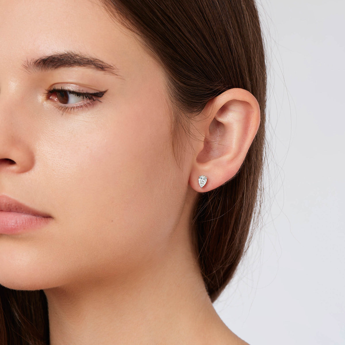 Ally | 9ct White Gold 1.00ct tw Lab Grown Diamond Pear Stud Earrings