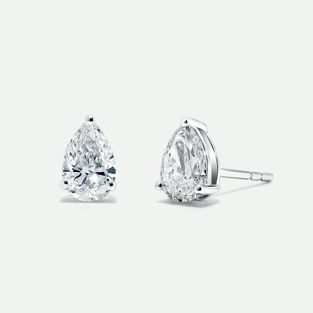 Ally | 9ct White Gold 1.00ct tw Lab Grown Diamond Pear Stud Earrings