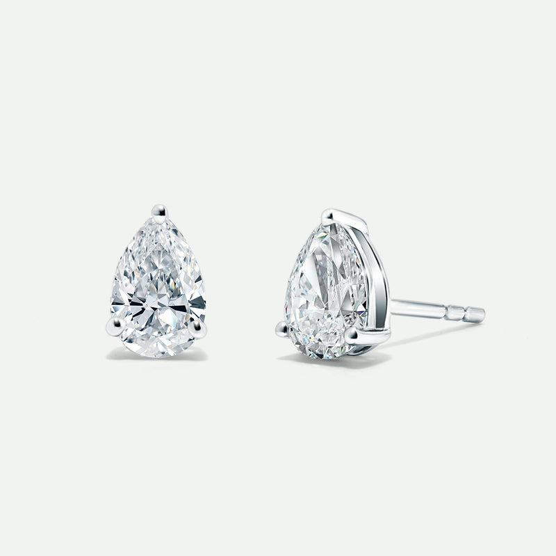Ally | 9ct White Gold 1.00ct tw Lab Grown Diamond Pear Stud Earrings
