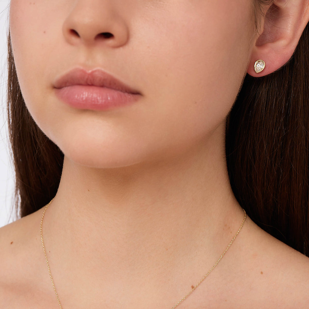 Riya Earrings | 9ct Yellow Gold 1.00ct tw Pear Lab Grown Diamond Stud Earrings