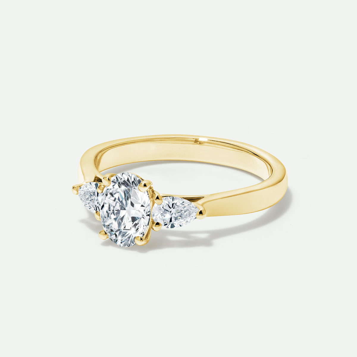 Rosa | 9ct Yellow Gold 1.03ct tw Lab Grown Diamond Trilogy Ring