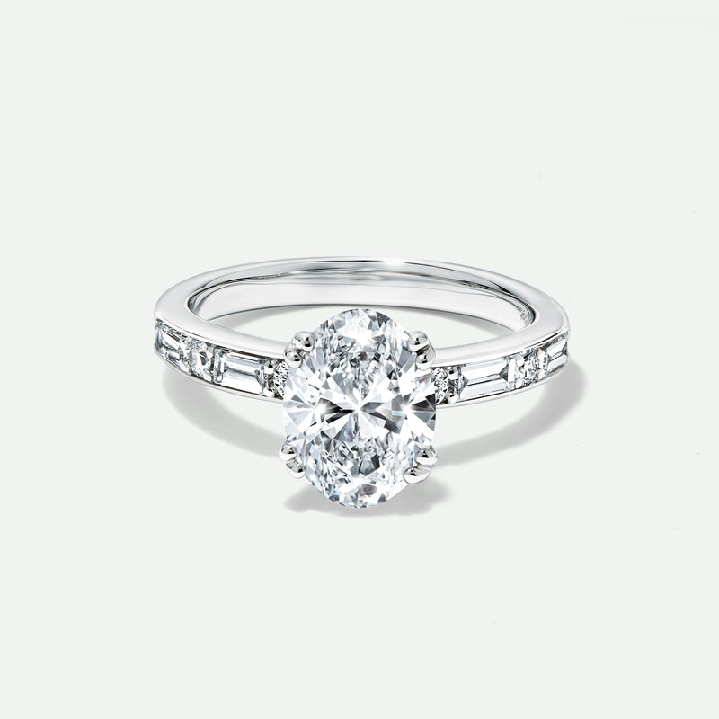 Ottilie | 9ct White Gold 1.75ct tw Oval Lab Grown Diamond Solitaire Ring