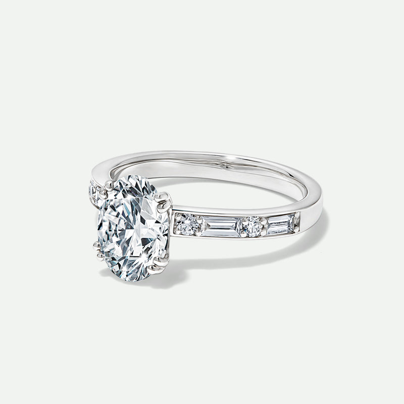 Ottilie | 9ct White Gold 1.75ct tw Oval Lab Grown Diamond Solitaire Ring